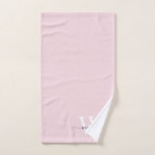 Stijlvol Schrift Modern Roze Monogram Naam Handdoek (Handdoek)