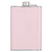 Stijlvol Schrift Modern Roze Roos Monogram Naam Heupfles (Achterkant)