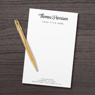 Stijlvol Schrift Monogram Zakelijk Briefpapier