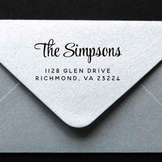 Stijlvol Schrift Retouradres Zelfinkende Stempel