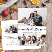 Stijlvol Script 4 Fotocollage Kerstvakantie Briefkaart