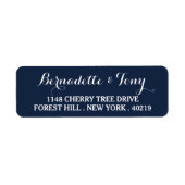 Stijlvol script aangepaste naam & adres etiket (Voorkant)