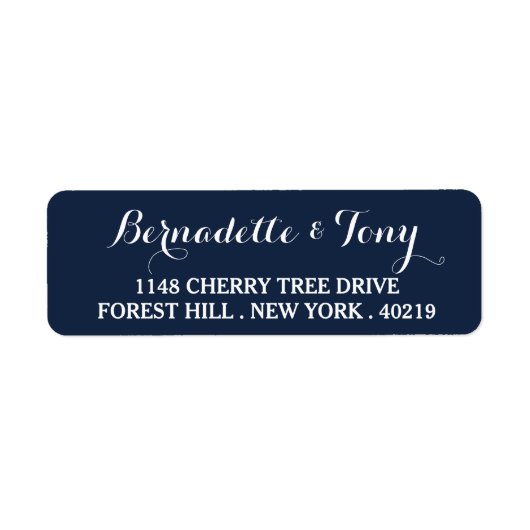 Stijlvol script aangepaste naam & adres etiket (Voorkant)