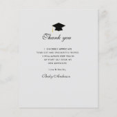 stijlvol script afstuderen bedankt kaart (Achterkant)