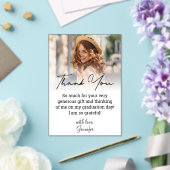 Stijlvol script afstuderen vervaagde foto Dank u Acryl Uitnodigingen (Insitu (Huwelijk))