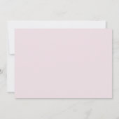 Stijlvol Script Baby Meisje Naam Foto Roze Geboort Aankondiging (Achterkant)