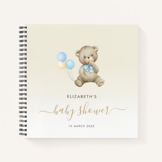 stijlvol script baby shower guestbook notitieboek (Voorkant)