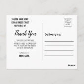 Stijlvol Script Bedankt Afstudeerkaart Briefkaart (Achterkant)