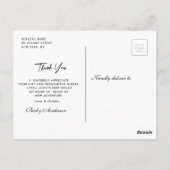 stijlvol script bedankt afstuderen briefkaart (Achterkant)