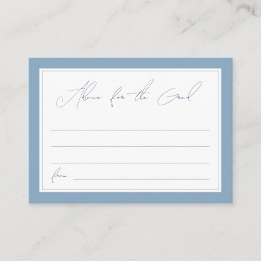 Stijlvol Script Blauw Afstuderen Advies voor het A Informatiekaartje (Voorkant)