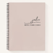 Stijlvol script Blush Pink Business Personal Girly Notitieboek (Voorkant)