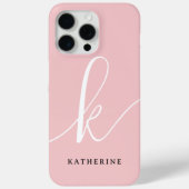 Stijlvol Script Blush Roze Hoesje-Mate Case-Mate iPhone Case (Achterkant)