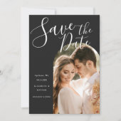 Stijlvol Script Boog Frame Foto Save The Date (Voorkant)