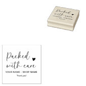Stijlvol script boordevol minimalistische zorg rubberstempel (Gestempeld)