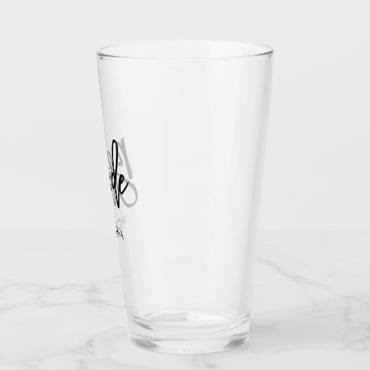 Stijlvol script "Bride" op maat Glas (Links)