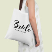 Stijlvol script "Bride" op maat Tote Bag
