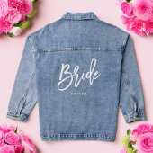 Stijlvol script "Bruid" Persoonlijk  Denim Jacket