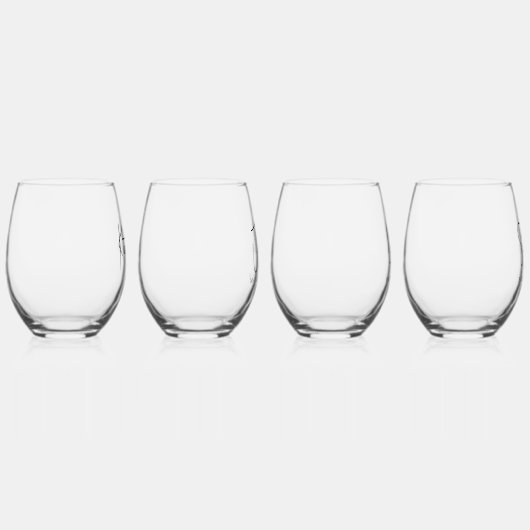 Stijlvol script bruids partij gepersonaliseerd wijnglas zonder voet (Rechts)