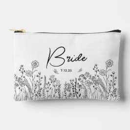 Stijlvol Script Bruids Trendy Bloemen Cosmetische Etui