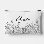 Stijlvol Script Bruids Trendy Bloemen Cosmetische  Etui (Voorkant)