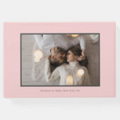 Stijlvol Script Donkergrijs en goud | Foto Gastenboek (Achterkant)