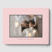 Stijlvol Script Donkergrijs en goud | Foto Gastenboek (Achterkant)