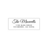Stijlvol Script Family Name Return-adres Zelfinktende Stempel (Design)