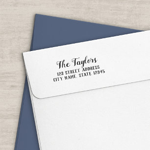 Stijlvol Script Family Name Return-adres Zelfinktende Stempel