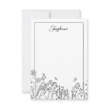 Stijlvol script, Floral Sketch Note Kaart
