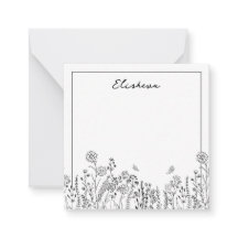 Stijlvol script, Floral Sketch Note Kaart