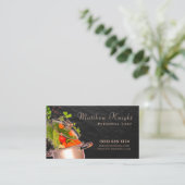Stijlvol Script Food Pan Personal Chef Catering Visitekaartje (Staand voorkant)