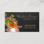 Stijlvol Script Food Pan Personal Chef Catering Visitekaartje (Voorkant)