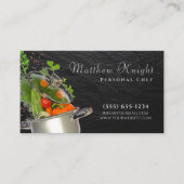 Stijlvol Script Food Pan Personal Chef Catering Visitekaartje (Voorkant)