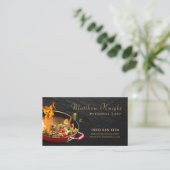 Stijlvol Script Food Pan Personal Chef Catering Visitekaartje (Staand voorkant)