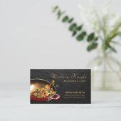 Stijlvol Script Food Pan Personal Chef Catering Visitekaartje (Staand voorkant)
