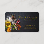 Stijlvol Script Food Spice Personal Chef Catering Visitekaartje (Voorkant)