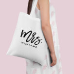 Stijlvol script "Future Mrs." Tote Bag<br><div class="desc">Fun,  gepersonaliseerd ontwerp van een bruidsfeestje.</div>