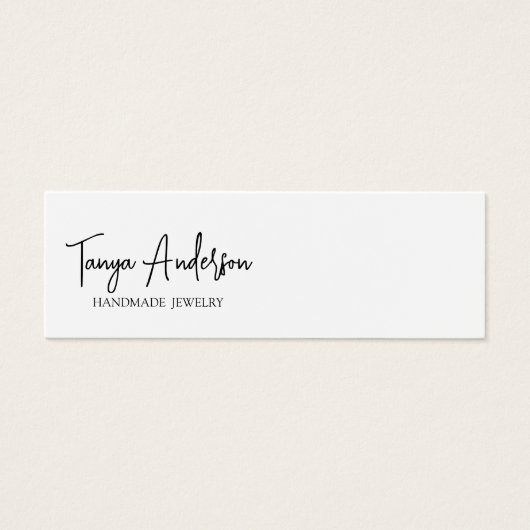 Stijlvol script gemaakt Love Heart Earning Display Mini Visitekaartjes (Voorkant)