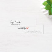 Stijlvol script gemaakt Love Heart Earning Display Mini Visitekaartjes (Bureau)