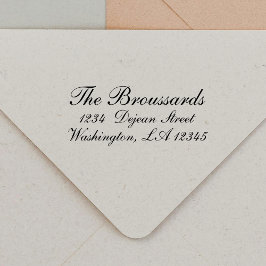 Stijlvol script gepersonaliseerd retouradres zelfinktende stempel