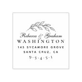 Stijlvol script getrouwd paar namen retour adres rubberstempel (Afrduk)