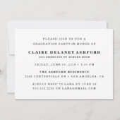 Stijlvol script Gold Afstuderen Fotouitnodiging Kaart (Achterkant)