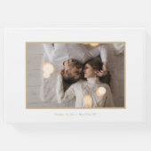 Stijlvol Script Goud en Wit | Foto Gastenboek (Achterkant)