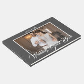 Stijlvol script grijs en wit | Foto Gastenboek (Hoek)