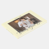 Stijlvol script grijs en zacht geel | Foto Gastenboek (Hoek)