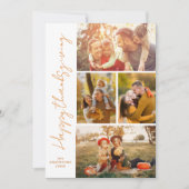 Stijlvol script Happy Thanksgiving-fotokaart Feestdagenkaart (Voorkant)