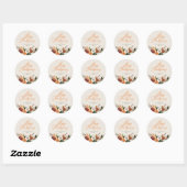 Stijlvol script Happy Thanksgiving Ronde Sticker (Vel)
