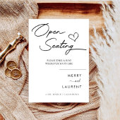 Stijlvol Script Hart Open Zitting Trouwbord Reclamebord Met Voetstuk