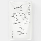 Stijlvol script Hen Party Weekend Welkom Spandoek (Verticaal)