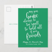 Stijlvol Script Iers Segenswens St. Patrick's Day Briefkaart (Voorkant / Achterkant)